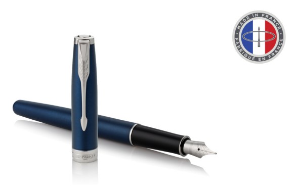 Ручка перьев. Parker Sonnet Core F539 (1945364) LaqBlue CT M сталь нержавеющая подар.кор.