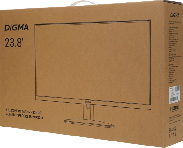Монитор Digma 23.8&amp;quot; Progress 24P201F черный IPS LED 16:9 HDMI матовая 250cd 178гр/178гр 1920x1080 75Hz VGA FHD 2.95кг