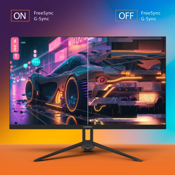 Монитор SunWind 27&amp;quot; SUN-M27BA108 черный IPS 3ms 16:9 HDMI матовая 280cd 178гр/178гр 2560x1440 144Hz G-Sync FreeSync DP QHD 4.2кг