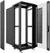 Шкаф коммутационный Cabeus (SH-05C-18U60/60-BK) напольный 18U 600x600мм пер.дв.стекл металл 800кг черный 500мм 220град. 988мм IP20 сталь