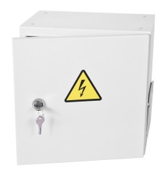 Шкаф монтажный ЦМО Эконом (ШТВ-НЭ-6.6.3-3ААА-Т2) настенный 600x300мм пер.дв.стал.лист задн.дв.спл.стал.лист несъемн.бок.пан. серый 270мм 27кг 600мм IP66 уличный всепогодный с нагревателем с силовыми розетками 100Вт