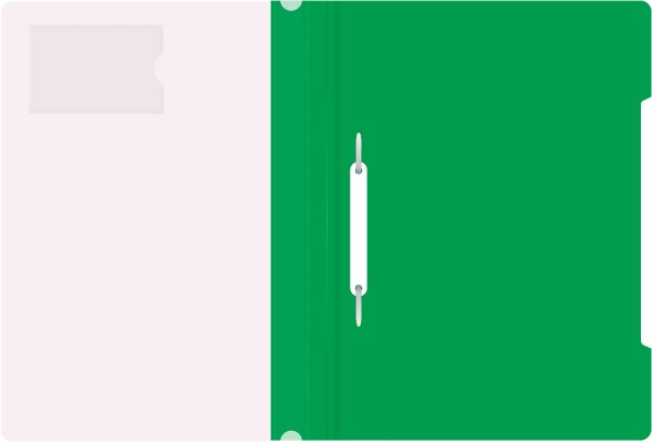 Папка-скоросшиватель Бюрократ -PS-V20GRN A4 прозрач.верх.лист карм.для визит. пластик зеленый 0.12/0.16