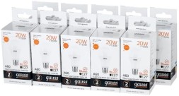 Лампа светодиодная Gauss Elementary 20Вт цок.:E27 груша 220B 3000K св.свеч.бел.теп. A60 (упак.:10шт) (23219)