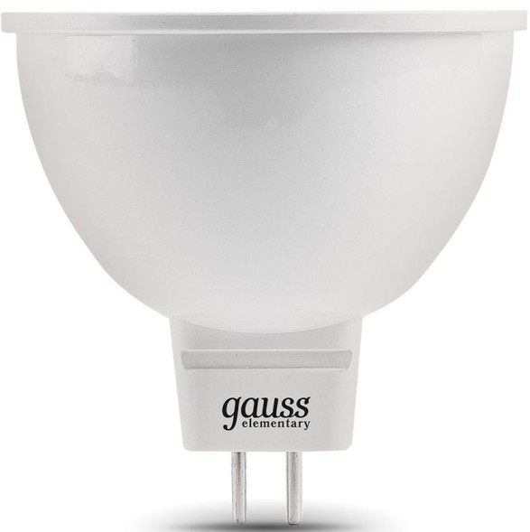 Лампа светодиодная Gauss Elementary MR16 9Вт цок.:GU5.3 спот 220B 4100K св.свеч.бел.нейт. MR16 (упак.:10шт) (13529)