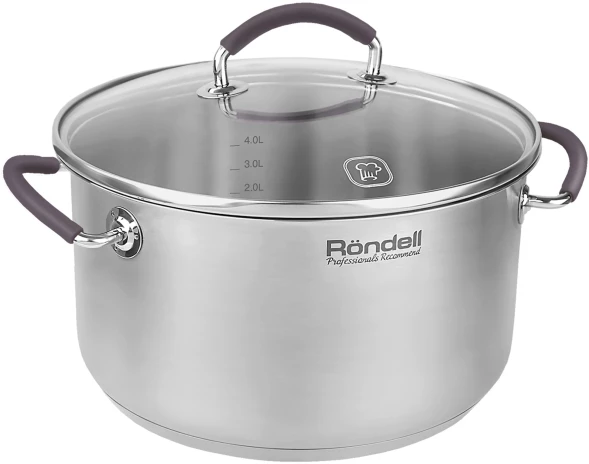 Кастрюля Rondell Akzent RDS-1389 5.1л. d=24см (с крышкой) стальной