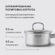 Ковш Rondell Solo RDS-1601 1.3л. d=16см (с крышкой) стальной