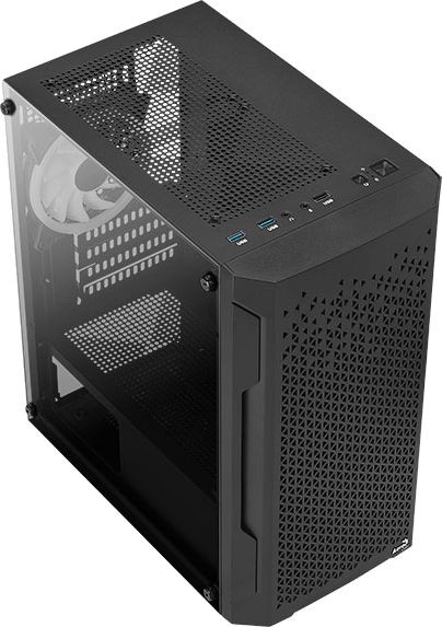 Корпус Aerocool Trinity Mini-G-BK v2 черный без БП mATX 6x120mm 1xUSB2.0 2xUSB3.0 audio bott PSU
