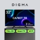 Телевизор LED Digma 32&amp;quot; DM-LED32SBB36 Салют ТВ Frameless Metal черный FULL HD 60Hz DVB-T DVB-T2 DVB-C DVB-S DVB-S2 USB WiFi Smart TV