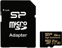 Флеш карта microSDXC 256GB Silicon Power SP256GBSTXDV3V1HSP High Endurance V30 A1 + adapter
