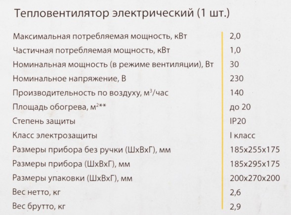 Тепловая пушка электрическая Ballu BHP-ME-2 2000Вт желтый/черный