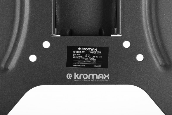 Кронштейн для телевизора Kromax OPTIMA-203 черный 15&amp;quot;-42&amp;quot; макс.25кг настенный поворот и наклон