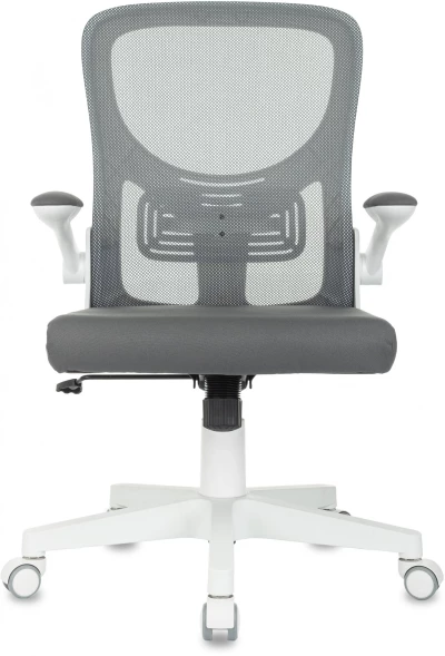 Кресло Бюрократ ASTER N-W темно-серый TW-04 Neo Grey сетка/ткань крестов. пластик пластик белый