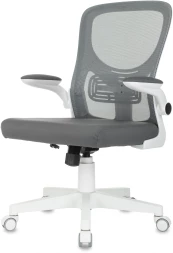 Кресло Бюрократ ASTER N-W темно-серый TW-04 Neo Grey сетка/ткань крестов. пластик пластик белый