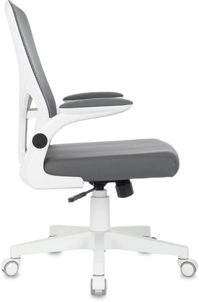 Кресло Бюрократ ASTER N-W темно-серый TW-04 Neo Grey сетка/ткань крестов. пластик пластик белый