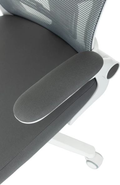 Кресло Бюрократ ASTER N-W темно-серый TW-04 Neo Grey сетка/ткань крестов. пластик пластик белый