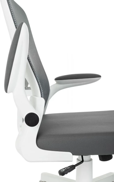 Кресло Бюрократ ASTER N-W темно-серый TW-04 Neo Grey сетка/ткань крестов. пластик пластик белый