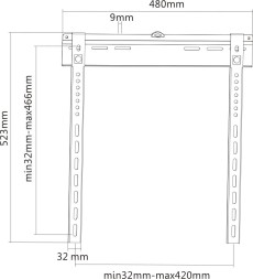 Кронштейн для телевизора Ultramounts UM816F черный 32&amp;quot;-55&amp;quot; макс.55кг настенный фиксированный
