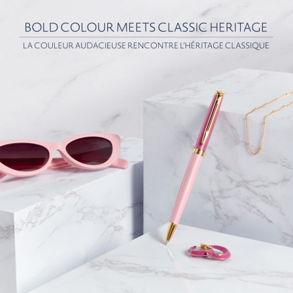 Ручка шариков. Waterman Hemisphere Colour Blocking (2179899) Pink GT M син. черн. подар.кор.