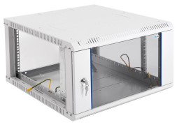 Шкаф коммутационный ЦМО ШРН-ЭКОНОМ (ШРН-Э-6.650) настенный 6U 600x650мм пер.дв.стекл 65кг серый 600мм 17.3кг 180град. 345мм