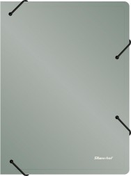 Папка архивная на резинке Silwerhof Perlen 311915-77 полипропилен 1мм корешок 100мм A4 серебристый металлик