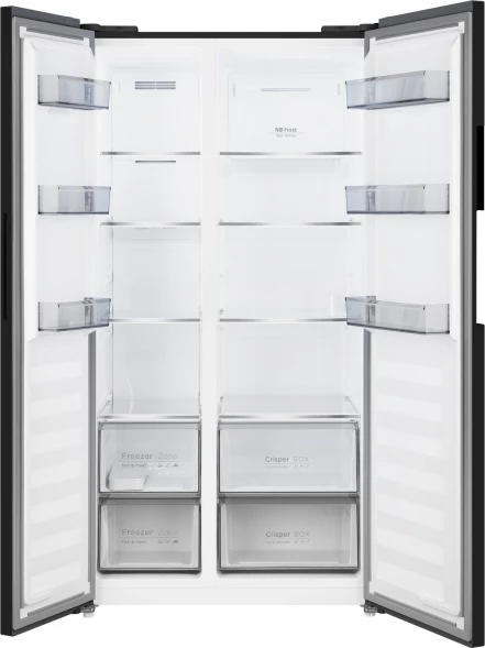 Холодильник Weissgauff WSBS 550 Built-in NoFrost Inverter 2-хкамерн. черный инвертер