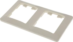 Рамка Schneider Electric Glossa GSL000206 накладная 2x вертикальный монтаж пластик бежевый