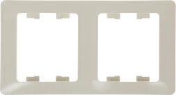 Рамка Schneider Electric Glossa GSL000206 накладная 2x вертикальный монтаж пластик бежевый