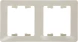 Рамка Schneider Electric Glossa GSL000206 накладная 2x вертикальный монтаж пластик бежевый