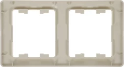 Рамка Schneider Electric Glossa GSL000206 накладная 2x вертикальный монтаж пластик бежевый