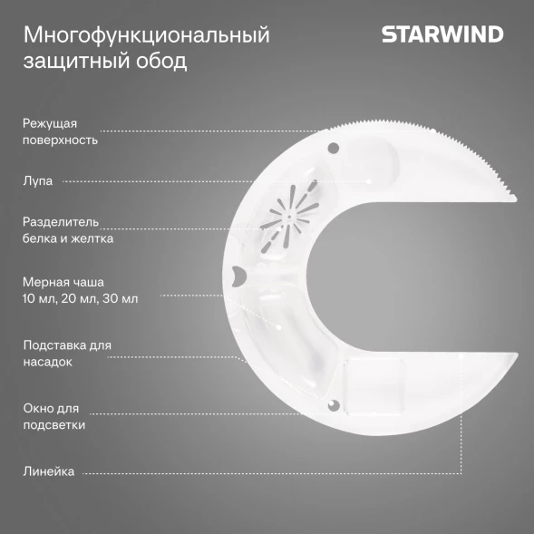Миксер планетарный Starwind SPM2251 1500Вт черный/серебристый