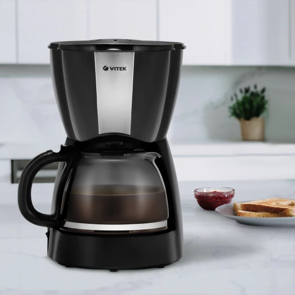 Кофеварка капельная Vitek VT-1503 BK 900Вт черный