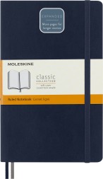 Блокнот Moleskine CLASSIC SOFT EXPENDED QP616EXPB20 Large 130х210мм 400стр. линейка мягкая обложка синий сапфир