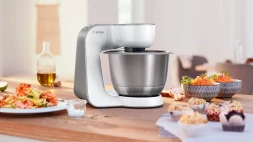 Кухонная машина Bosch MUM58251 планетар.вращ. 1000Вт белый/серый
