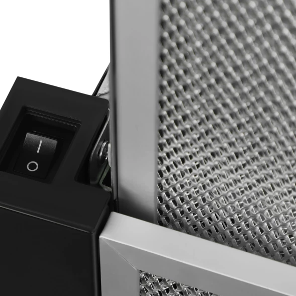 Вытяжка встраиваемая Hyundai HBH 6235 BG черный управление: кулисные переключатели (1 мотор)