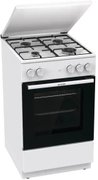 Плита Газовая Gorenje GG5A14WJ белый (металлическая крышка) реш.сталь