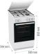 Плита Газовая Gorenje GG5A14WJ белый (металлическая крышка) реш.сталь