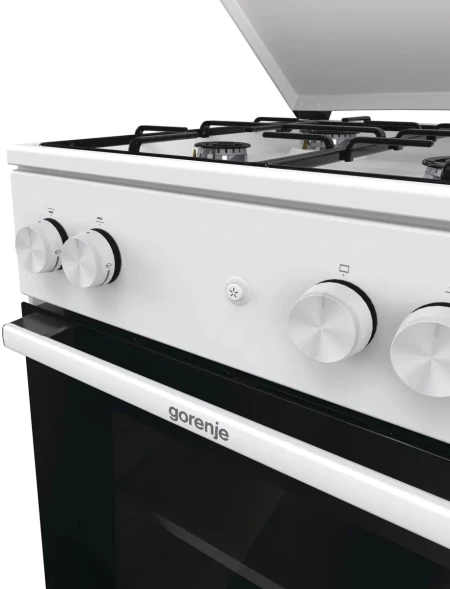 Плита Газовая Gorenje GG5A14WJ белый (металлическая крышка) реш.сталь