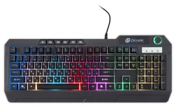 Клавиатура Оклик 715G черный USB Multimedia for gamer LED (1680657)