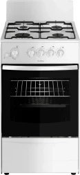 Газовая плита Darina 1A GM341 005 W белая 4 конфорки 50 л без крышки эмаль
