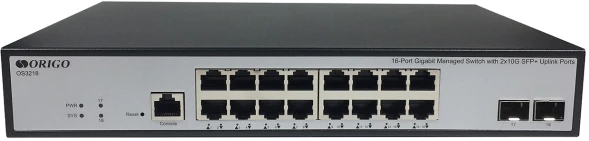 Коммутатор Origo OS3218 OS3218/A1A (L2) 16x1Гбит/с 2SFP+ управляемый