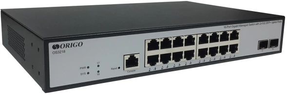 Коммутатор Origo OS3218 OS3218/A1A (L2) 16x1Гбит/с 2SFP+ управляемый