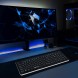 Клавиатура Оклик 870S черный USB беспроводная slim Multimedia