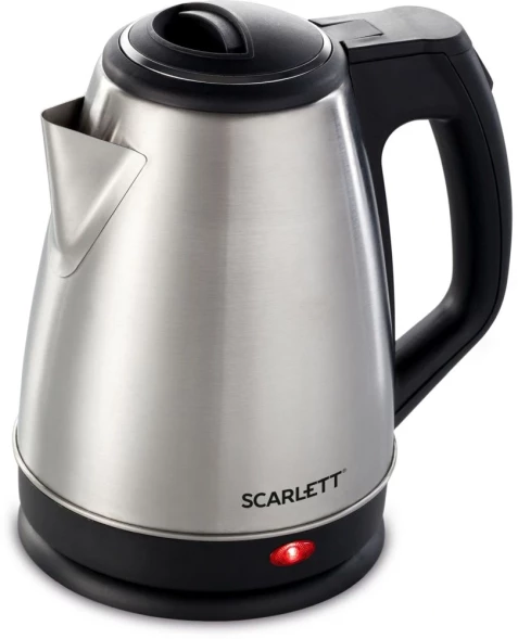 Чайник электрический Scarlett SC-EK21S25 1.5л. 1350Вт серебристый/черный корпус: металл/пластик (EK21S25)