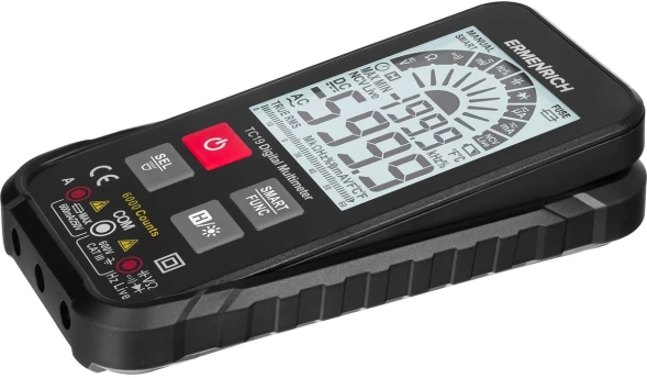 Мультиметр Ermenrich Zing TC19 цифровой черный (82984)