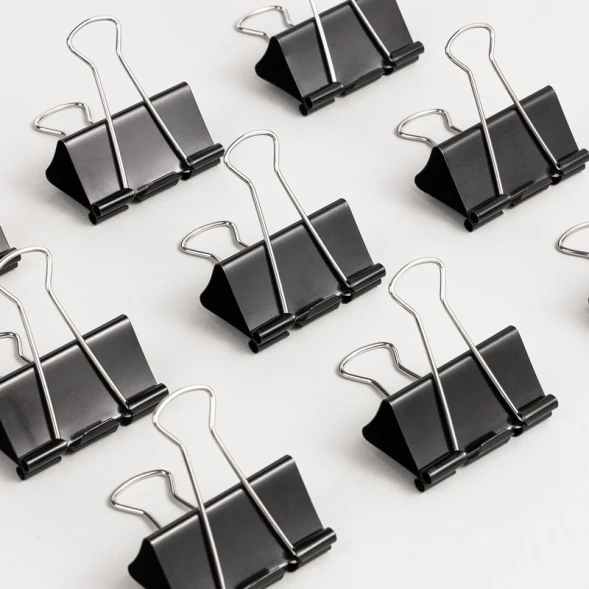 Зажимы Deli EZ63 металл 32мм черный (упак.:12шт) картонная коробка