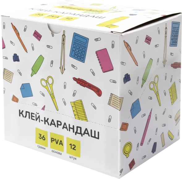 Клей-карандаш Silwerhof Eco 36гр ПВА дисплей картонный