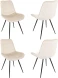 Стул для дома Бюрократ CH-K2_4 комплект 4шт бежевый Holland 06 металл черный на ножках (CH-K2_1/HL07_4)
