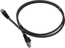 Патч-корд Lanmaster LAN-PC45/U5E-1.0-BK UTP RJ-45 вил.-вилка RJ-45 кат.5E 1м черный LSZH
