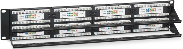 Патч-панель Cabeus PL-48-CAT.5E-DUAL 19&amp;quot; 1U 48xRJ45 кат.5E UTP