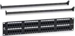 Патч-панель Cabeus PL-48-CAT.5E-DUAL 19" 1U 48xRJ45 кат.5E UTP
